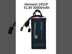 Di sini 30000mAh 14S 51.8V 25C LiPo UAV baterai dalam Soft Pack