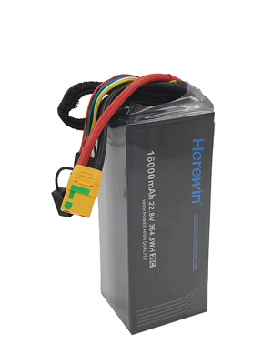 6S1P 16000mAh 22.8V 25C Herewin Baterai LiHv Drone Baterai Paket Untuk UAV