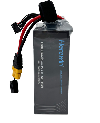 16000mAh 12S 44.4V 25C LiPo Poch Cell Baterai Herewin Baterai UAV