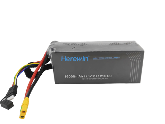 Di sini 22.2V 6s 16000mah Baterai Lipo Soft Pack Baterai Drone 2.08kg