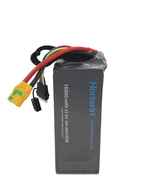 MSDS UN38.3 BIS 6S1P 25C Lipo Drone Baterai Paket 16000mAh 22,8V