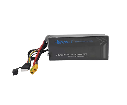Di sini 30000mAh UAV LiHv Kantong Cell Baterai Paket 6S1P 22.8V