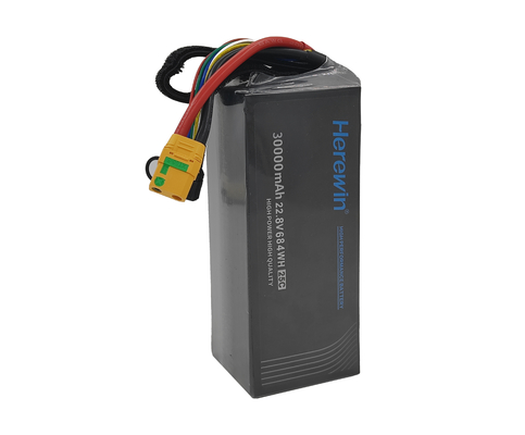 6S1P 22.8V 6s 30000mah Lipo Baterai Kantong Sel Baterai Tegangan Tinggi Paket