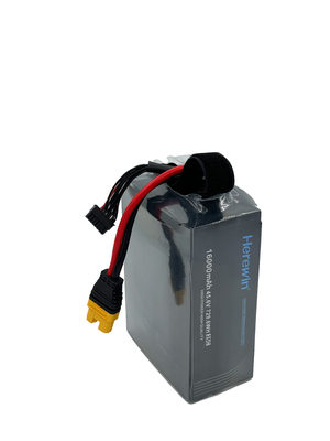 High Voltage Drone Pouch Cell Baterai Paket di sini 12S1P 16Ah 45.6V 25C