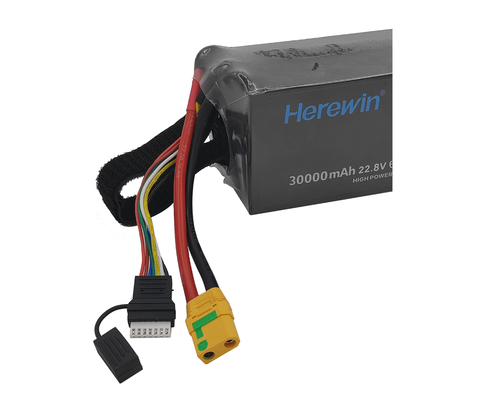 22.8V 30000mAh Tegangan Tinggi UAV Baterai PaketPouch Cell Herewin 6S1P Drone Baterai