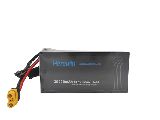 12S1P Soft Pack 45,6V LiHv Uav Drone Baterai 25C 30000mAh 6,9kg