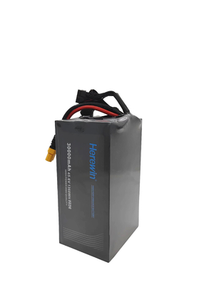 Baterai UAV Soft Pack Tegangan Tinggi 45.6V 30000mAh 25C LiHv Baterai Drone Herewin 12S