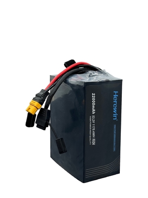 Soft Pack 25C Drones Lipo Bag Baterai Herewin 14S1P 22Ah 53.2V Uav Baterai Paket