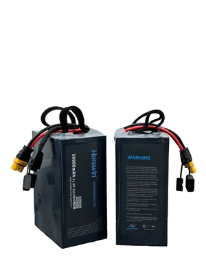30000mAh Herewin Baterai Penerbangan Cerdas 14 S 51.8 V 25C LiPo UAV Baterai Dalam Soft Pack