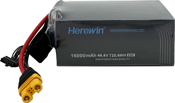Herewin 12S1P 16000mAh 44.4V 25C Pouch Pack Baterai untuk UAV