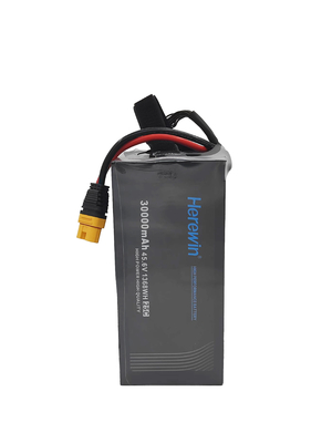 12S 45.6V 30000mAh LiHv Soft Pack UAV Baterai 25C Herewin Baterai