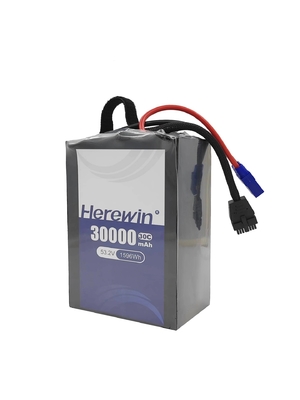 30C 30000mah Drone Lithium Baterai 53.2V 14S Lithium Polymer Baterai