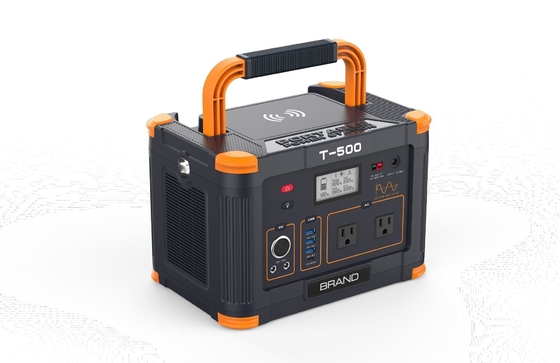 519 Wh Camping Portable Power Station 3*18W Untuk Hiking RV Trips