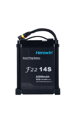 Berkinerja tinggi 22000mAh 25C 51.8V Smart 14s Lipo Baterai Dengan AS150U Plug Untuk Drone Pertanian