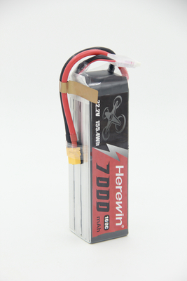 Herewin High Rate kecepatan cepat 6s baterai fpv 100C 7Ah FPV Drone baterai 822g