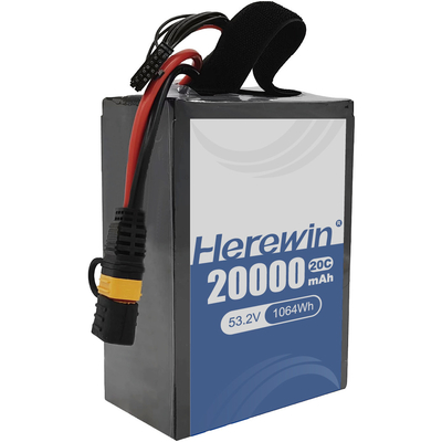UAV cepat mengisi daya dan daya tahan lama dengan Herewin Semi-Solid State Battery 14S 53.2V 20000mAh