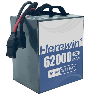UAV Semi Solid State Battery Herewin 62000mAh 14S2P 51.8V Solusi penyimpanan energi untuk aplikasi yang menuntut